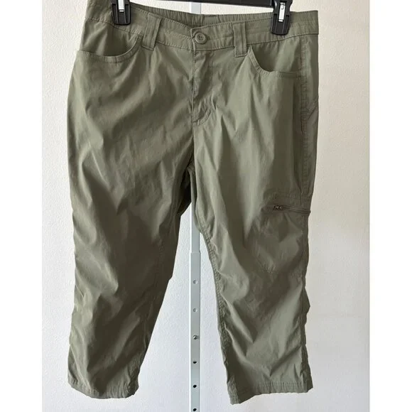 Eddie Bauer Pants 6 Cropped Hiking Pocket Gorp Core Outdoor Trail Cottage Core - Picture 2 of 14